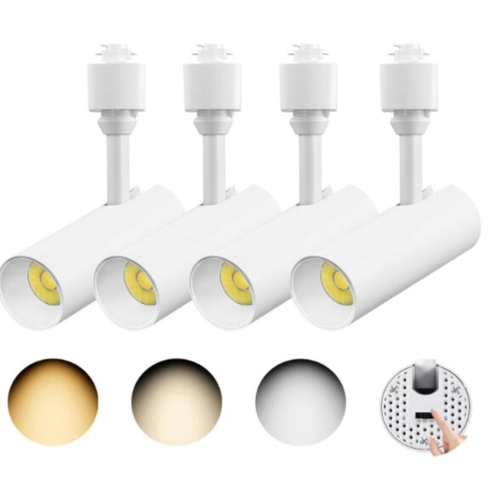Aibisod 3-Color 10W H Track Lighting‎ Heads, Dimmable LED Track Light Heads